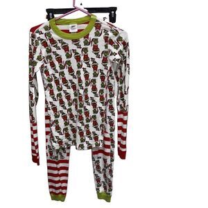 Hanna Andersson Dr. Seuss Grinch Pajamas Set Organic Cotton Unisex 14 Child